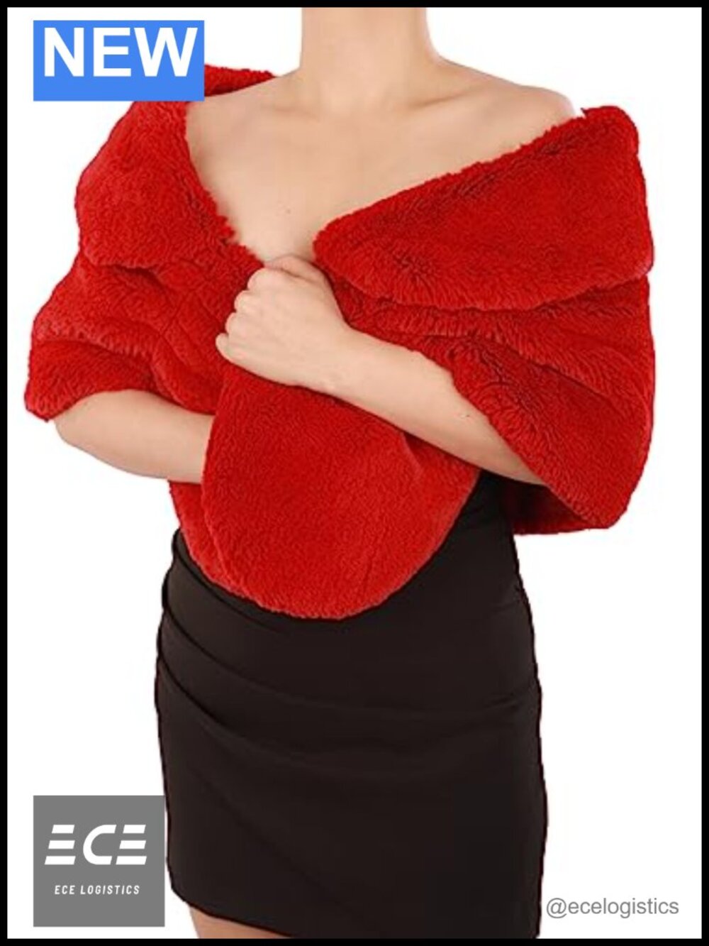 Octwine Faux Fur Shawl Wrap Wedding Bridal Winter Soft Lightweight